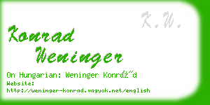 konrad weninger business card